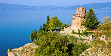 Sveti Jovan Church overlooking Macedonia's Lake Ohrid