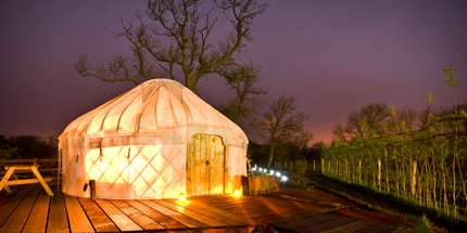 Go glamping in a Canopy & Stars yurt
