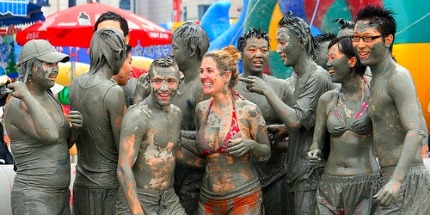 Expect to get dirty at the Boryeong Mud Festival