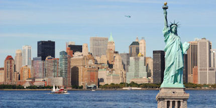 The iconic New York City skyline
