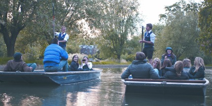 Punting is a time-honoured Cambridge tradition