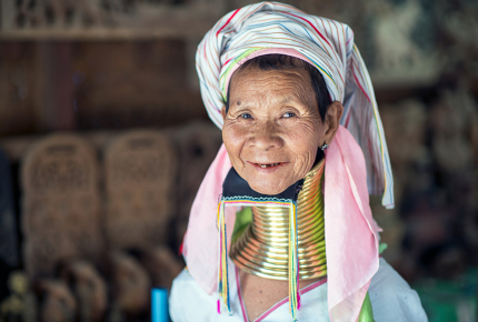 A woman from the Kayan community in Burma