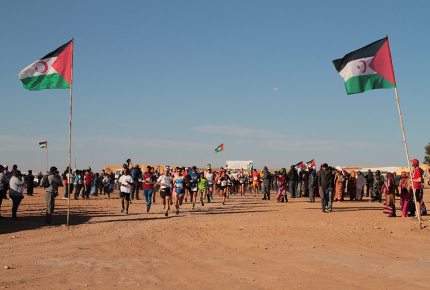 And they're off: Participants start the Sahara Marathon