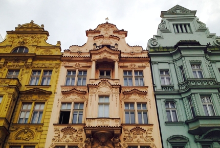 Baroque facades abound in Plzeň's Republic Square