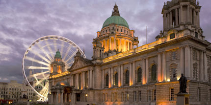 Belfast City Hall at sunset