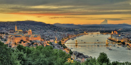 Looking over Budapest from Castle Hill