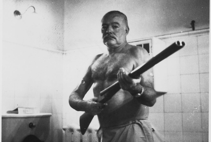 Ernest Hemingway at his house in Cuba