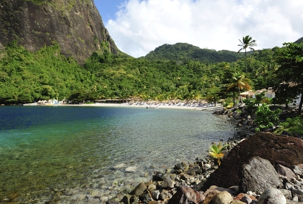 Forcing people from the beach is a tricky task in Saint Lucia