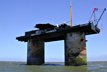 Sealand is located on a former British fort from WWII