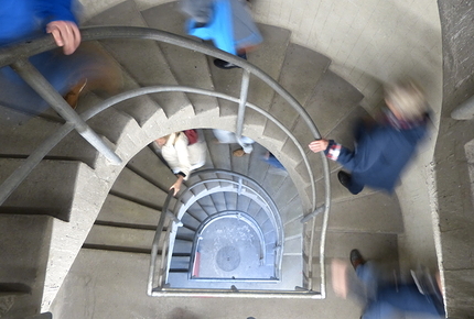 Staircase in the seven-storey operation centre
