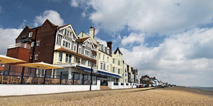 Take in lovely views of Aldeburgh's seafront