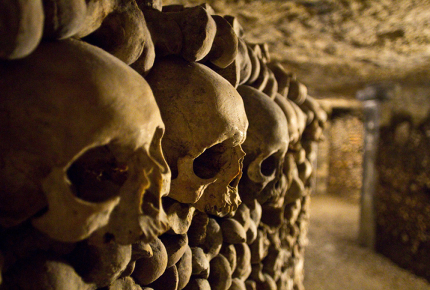 The Catacombs are home to over six million dead Parisians