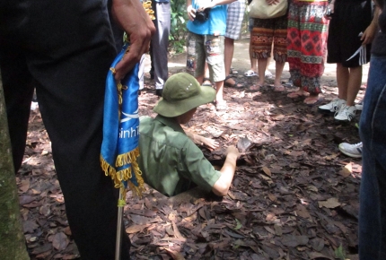 The Chu Chi Tunnels in Vietnam are now a tourist attraction