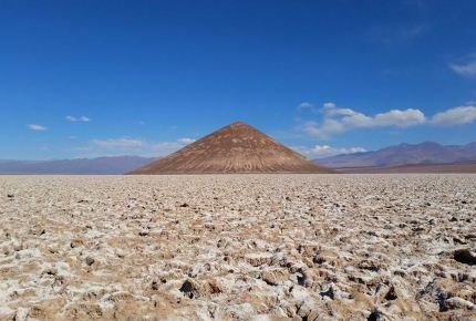 The Cono de Arita rises from Argentina's barren salt flats