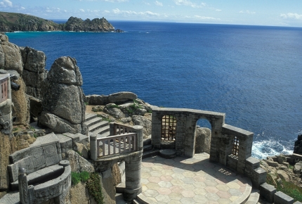 The Minack Theatre, perched on the cliffs high above the Atlantic Ocean