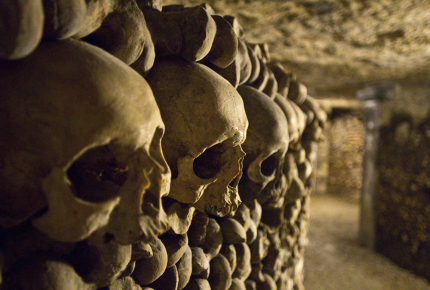 The Paris Catacombs house the remains of six million people