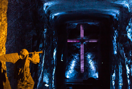 The Salt Cathedral of Zipaquira is 180m (590 ft) underground