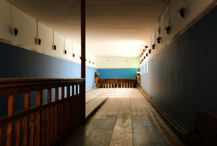 The ghostly kegelhalle (skittle hall) in Lüderitz