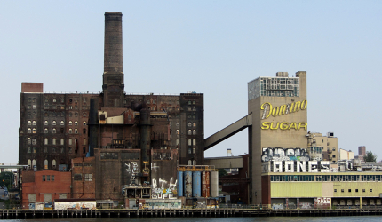 The iconic Domino Sugar Factory now sits empty