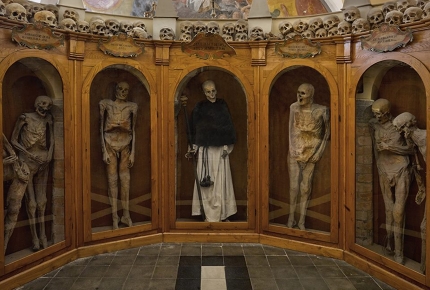 The mummified skeletons of Urbania’s Church Of The Dead