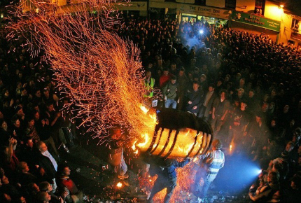 Flaming hell: the scene in Ottery on Bonfire Night