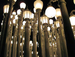 LACMA lamp post exhibition 