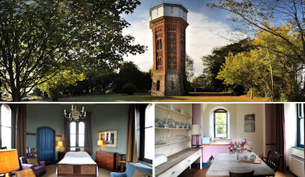 This defunct water tower is now fit for a king