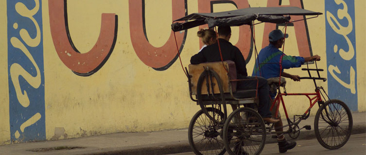 A pedicab in Havana