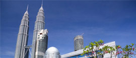 Kuala Lumpur city centre with the Petronos Towers