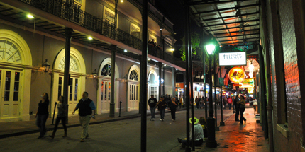 Bourbon Street by night