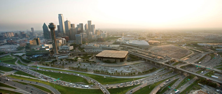 Aerial view of downtown Dallas, Texas
