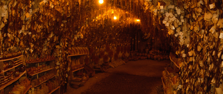 A cave filled with women's hair clippings