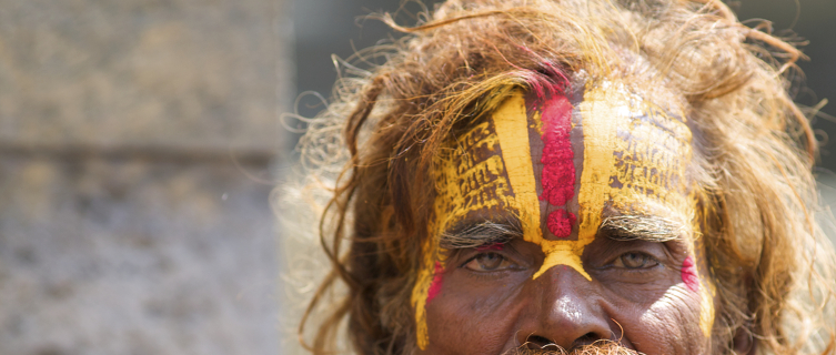 A sādhu can offer a blessing at Maha Shivaratri, Nepal