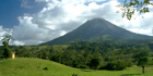 Mt. Arenal rises above the lush Costa Rican landscape.