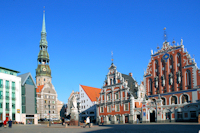 Blackheads House and St Peter's Church, Riga