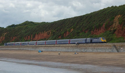 The coast-hugging Dawlish line reopened this month