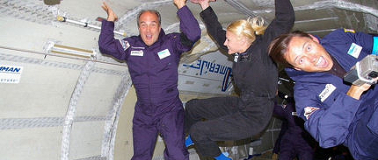 Experiencing weightlessness on board a zero gravity flight