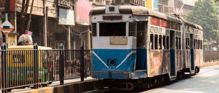 Hopping on a tram is a good way to get around Kolkata