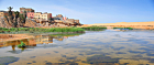 Houses reflect on the Oued Saqui el-Hamra, Laayoune