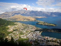 January is the best time to paraglide above Queenstown