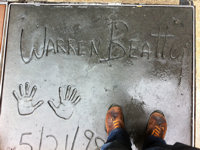 Many actors' hand and footprints are immortalised in concrete outside Grauman's Chinese Theatre