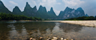 The Karst-studded backdrop of the Li River