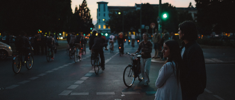 Orienienstrasse gets lively in the evening