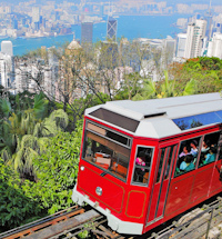 Take the tram up to the Peak for a breathtaking view