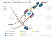 Raleigh-Durham International Airport map