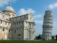 See the famous leaning tower of Pisa for yourself