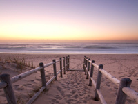 Pick up sea shells on the sands of Port Alfred in South Africa
