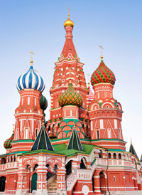See St Basil's Cathedral on Red Square