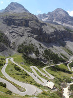 Stelvio Pass is the second highest paved road in the Alps