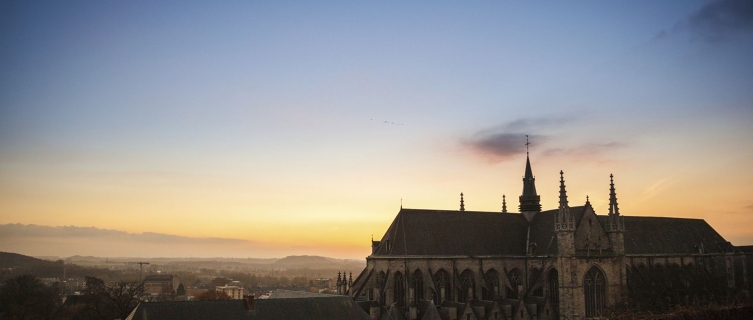 Sunset over Mons, the European Capital of Culture 2015
